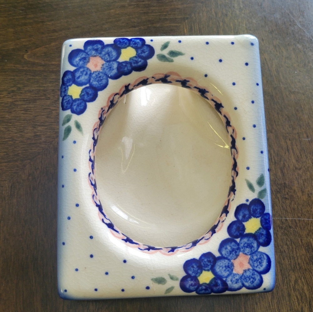Polish Pottery Picture Frame